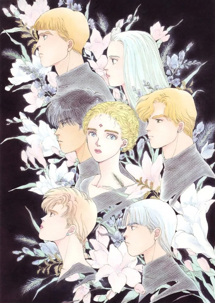 Ilustración a color de Saki Hiwatari para Please Save My Earth