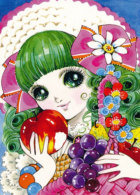 Ilustración de Miyako Maki (牧 美也子) para Maki no Kuchibue (マキの口笛)