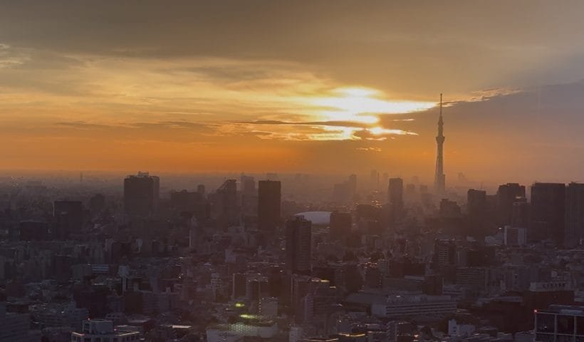 Tokio al atardecer con Tokyo Skytree
