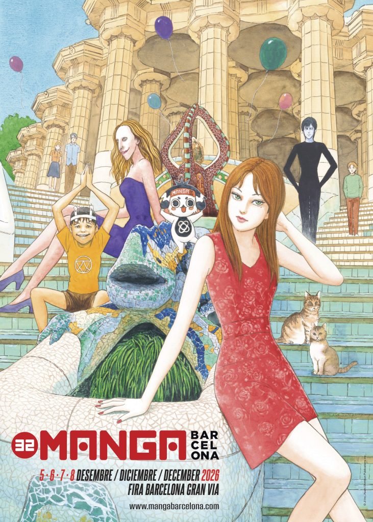 Cartel oficial del 32 Manga Barcelona 2026, ilustrado por Junji Ito