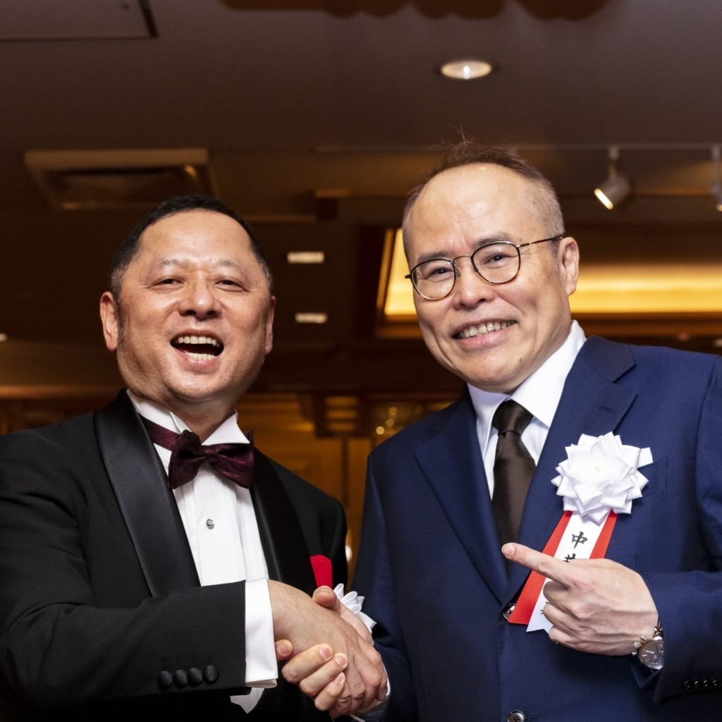 Los creadores de Kinnikuman, Takashi Shimada y Yoshinori Nakai, juntos en un acto público