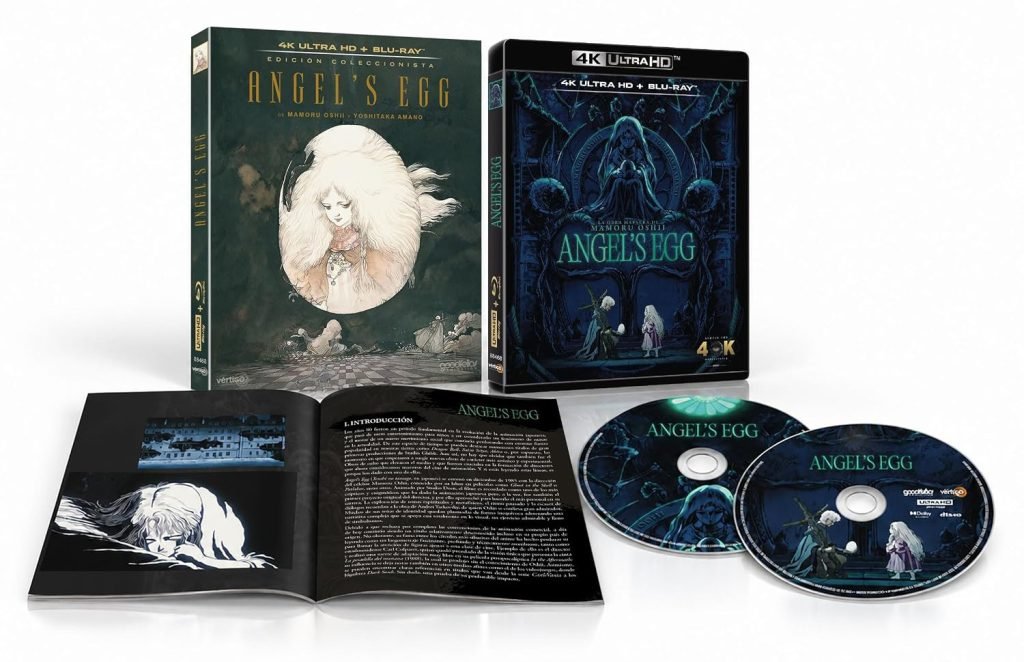Edición coleccionista UHD 4K de Angel’s Egg de Vértigo Films con discos y libreto