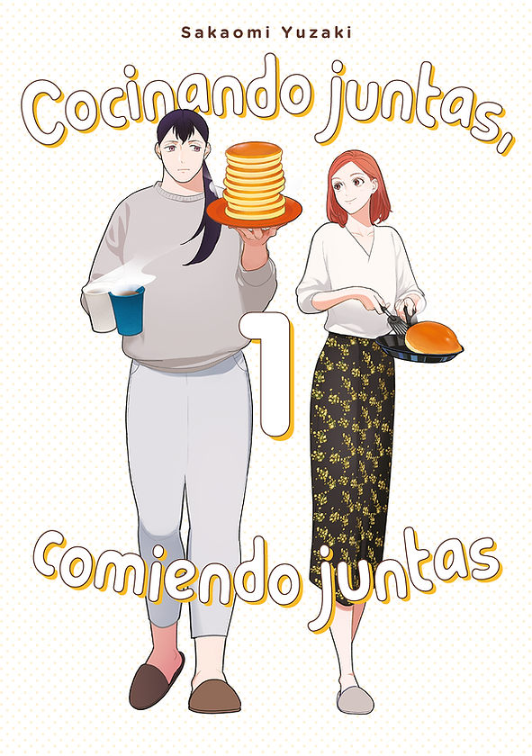 Portada española de Cocinando juntas, comiendo juntas, manga de Sakaomi Yuzaki publicado por Tomodomo
