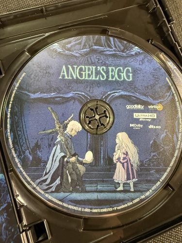 Disco de la edición coleccionista de Angel’s Egg colocado en el interior de la caja Amaray.
